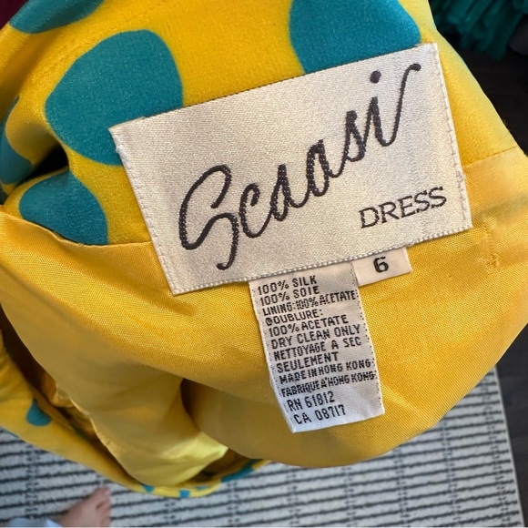 Scaasi Dress 100%silk - Picture 15 of 16